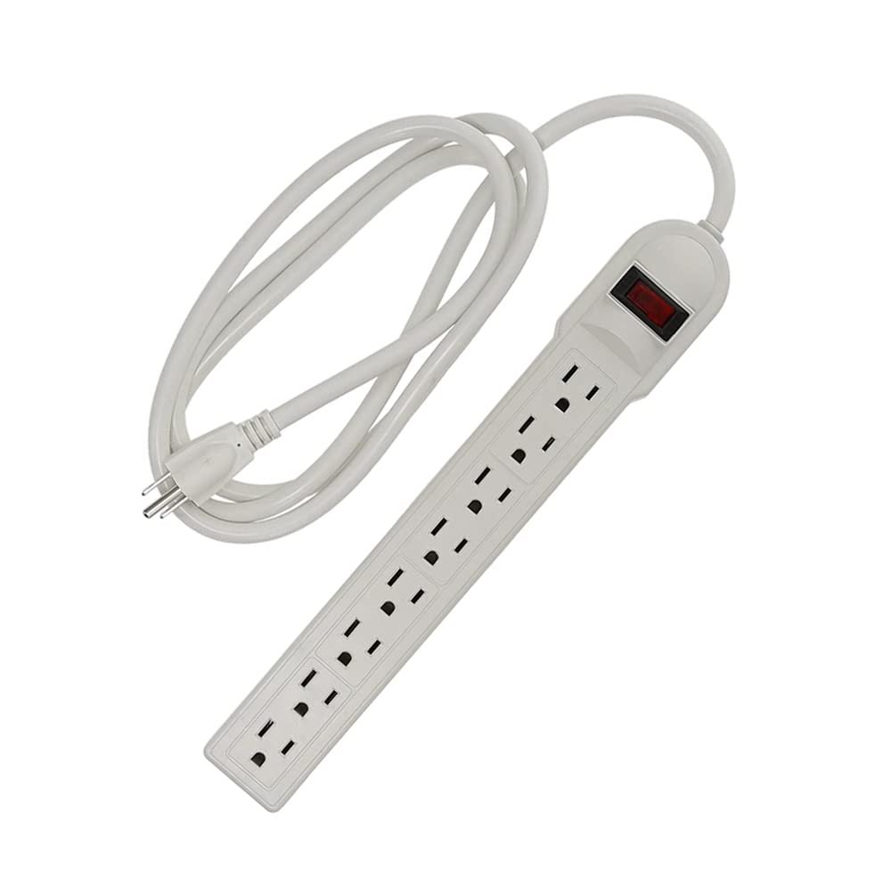 Cable Central LLC (50 Pack) 6Ft 8-Outlet Surge Protector 14AWG/3, 15A, 90J - 6 Feet