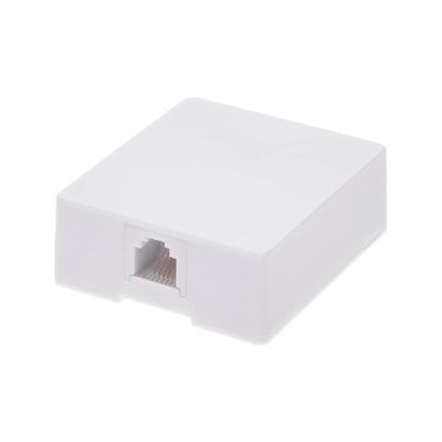 Cable Central LLC (10 Pack) RJ12 Modular Single Port Surface Mount Jack White