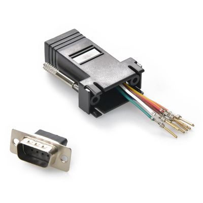 Cable Central LLC (50 Pack DB9 Female to RJ45 Modular Adapter, Black
