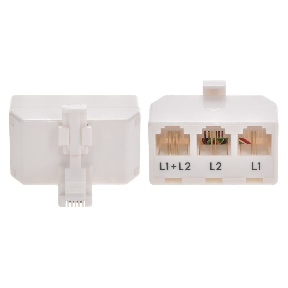 Cable Central LLC (20 Pack) RJ11 6P4C Line Splitter, Line1/Line2/Line1+Line2