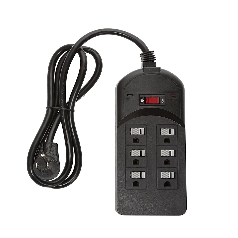 Cable Central LLC (10 Pack) 4Ft 6 Outlet Surge Protector with ENI/RFI Filter 750J120V 15A - 4 Feet