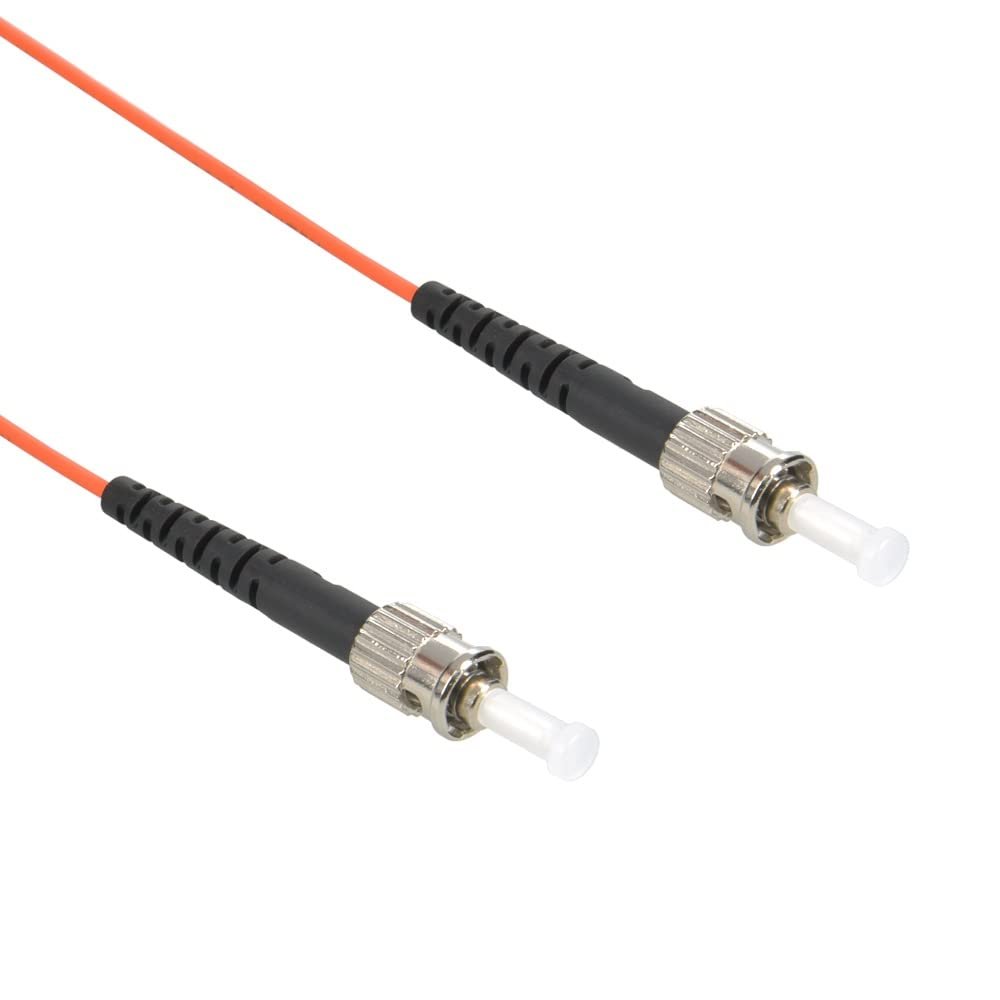 Cable Central LLC (10 Pack 2m ST/UPC-ST/UPC OM1 Multimode Simplex Fiber Optic Patch Cable - 6.5 Feet
