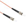 Cable Central LLC (10 Pack 2m ST/UPC-ST/UPC OM1 Multimode Simplex Fiber Optic Patch Cable - 6.5 Feet view 1