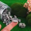 Woohome 250 PCS Miniature Bricks Gray Mini Wall Brick for Landscaping, Model Brick Wall Small Bricks with Scraper for Crafts Realistic Fake Bricks, 1:16 Scale view 4