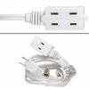 Cable Central LLC (20 Pack) 15Ft 3-Outlet Power Extension Cord White 16AWG/2 - 15 Feet view 1