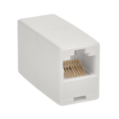 Cable Central LLC (10 Pack) RJ45 Modular Inline Coupler Straight, White