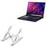 BoxWave Stand and Mount Compatible with ASUS ROG Strix G15 (G512) - Compact QuickSwitch Stand, Portable Multi Angle Viewing Foldable Riser - Metallic Silver view 1