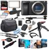 Sony Intl. Sony Alpha a6400 Mirrorless Digital Camera Body(No Lens) + Shot-Gun Microphone + LED Always on Light+ 64GB Extreme Speed Card, Gripod, Case, and More (26pc Video Bundle) (Renewed) view 1