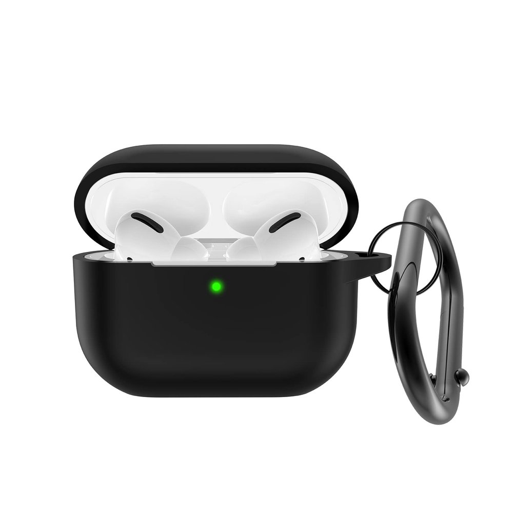 AGAOSH for Airpods Pro 2 Case Cover with Keychain, Soft Silicone Skin Cover Protective Case for New Apple Airpods Pro Gen 2 - Black