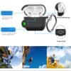 AGAOSH for Airpods Pro 2 Case Cover with Keychain, Soft Silicone Skin Cover Protective Case for New Apple Airpods Pro Gen 2 - Black view 2