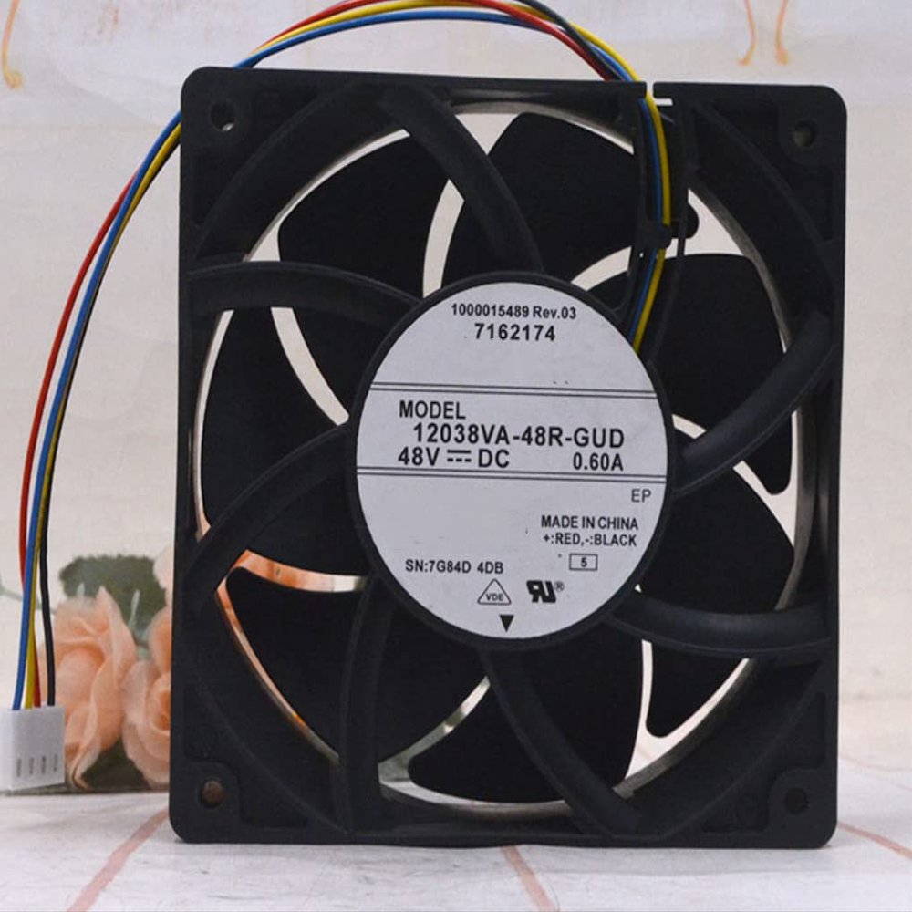 12038VA-48R-GUD 48V 0.60A 28.8W 5000RPM 207.23CFM 120X120X38MM 4-Wire Cooling Fan