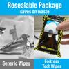 Fortress Electronic Wipes (25 ct, Pack of 5) To-Go Tech Wipes for Screens, Phones, Keyboards, TV Monitors, Computer Screens, and More [Travel Size] Skin-Safe view 3