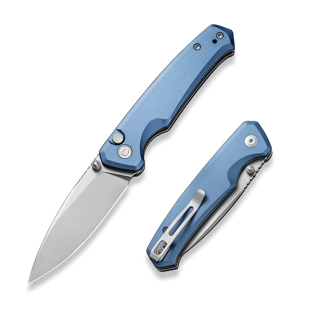 CIVIVI Pocket Folding Knife with Button Lock and Thumb Stud Opener, 2.97" Nitro-V Blade Aluminum Handle, Altus Utility Knife for Men Women EDC C20076-6