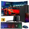 TechMagnet Gaming Desktop PC, Intel i5 6th Gen, Galaxy, 16GB RAM, 240GB SSD | 128GB SSD, MTG New 24 Inch Curved Monitor, RGB Keyboard Mouse, GT 1030, Speaker, Webcam, Windows 11 (Renewed) view 1
