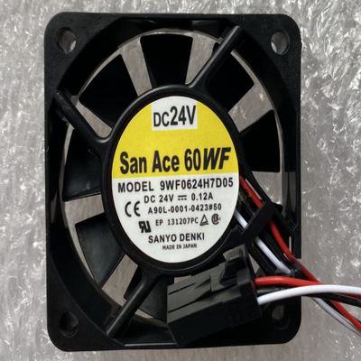 9WF0624H7D05 SANYO A90L-0001-0511 0423#50 24V 0.12A 60X60X15MM 3-Wire Cooling Fan