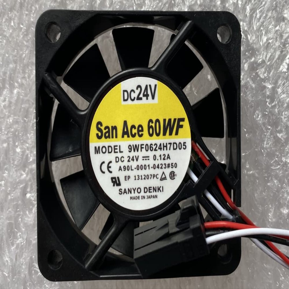 9WF0624H7D05 SANYO A90L-0001-0511 0423#50 24V 0.12A 60X60X15MM 3-Wire Cooling Fan