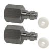 2PCS 8mm Quick-Disconnect Plug Adapter, Stainless Steel 1/8" BSPP Female Thread, PCP Paintball Charging Fittings with Sealing O-Ring view 1