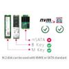 pizarra M.2 SSD to U.2 Adapter 2in1 M.2 NVMe and -Bus NGFF SSD to PCI-E U.2 SFF-8639 Adapter PCIe M2 Converter,Without view 2