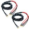 Arklove 50ft 2packs 13awg Speaker Cable Premium Heavy Duty Braided Wire Dual Banana 2 Plug to 4 Banana Male Plugs Frequency Division 2 Banana Plugs - 4 Banana Plugs 1pair view 1