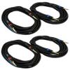 AUDIO 2000'S ADC99102 4-Pack 1/4-Inch TS to 1/4-Inch TS 14-Gauge Loud Speaker Cables, 25 Feet view 1