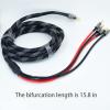 Arklove 30ft 2packs 13awg Speaker Cable Premium Heavy Duty Braided Wire Dual Banana 2 Plug to 4 Banana Male Plugs Frequency Division 2 Banana Plugs - 4 Banana Plugs 1pair view 2