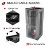Sysracks - Server Rack - Wall Cabinet - 27U Wall Mount Rack on Casters Enclosure with Fans - Audio Rack - Network Rack - 24 Inch Depth AV Cabinet - Wheels - PDU - Shelf - Locking Cabinet - Black view 4