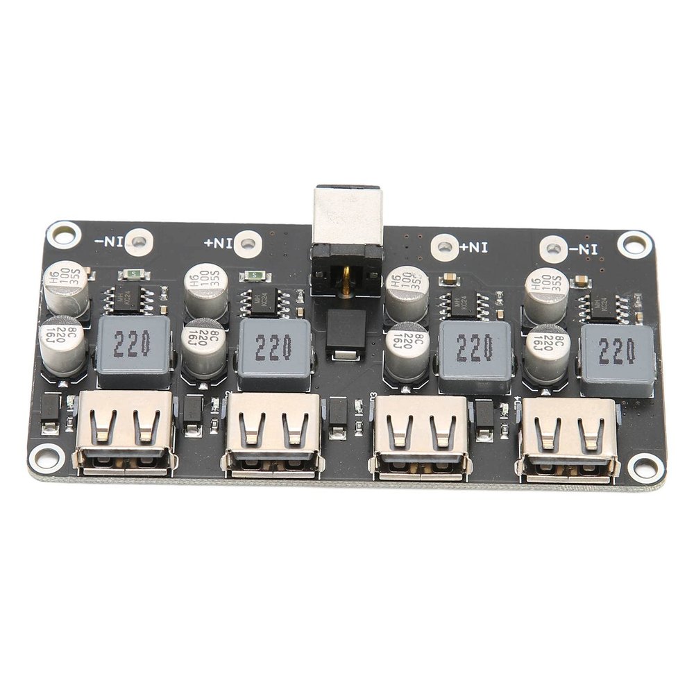 4 Way Fast Module, Power Module Fast Module 12V 24V to QC3.0 Power USB Phone Charging Converter Board