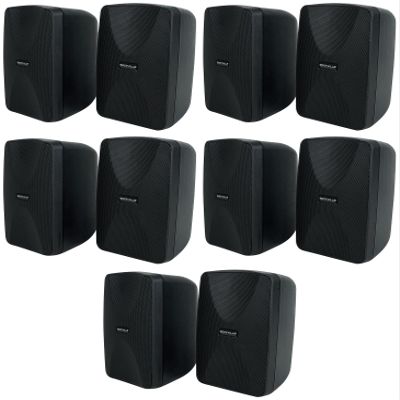 Rockville 10 WET-40B 4" 70V Commercial Indoor/Outdoor Wall Speakers Black Swivel