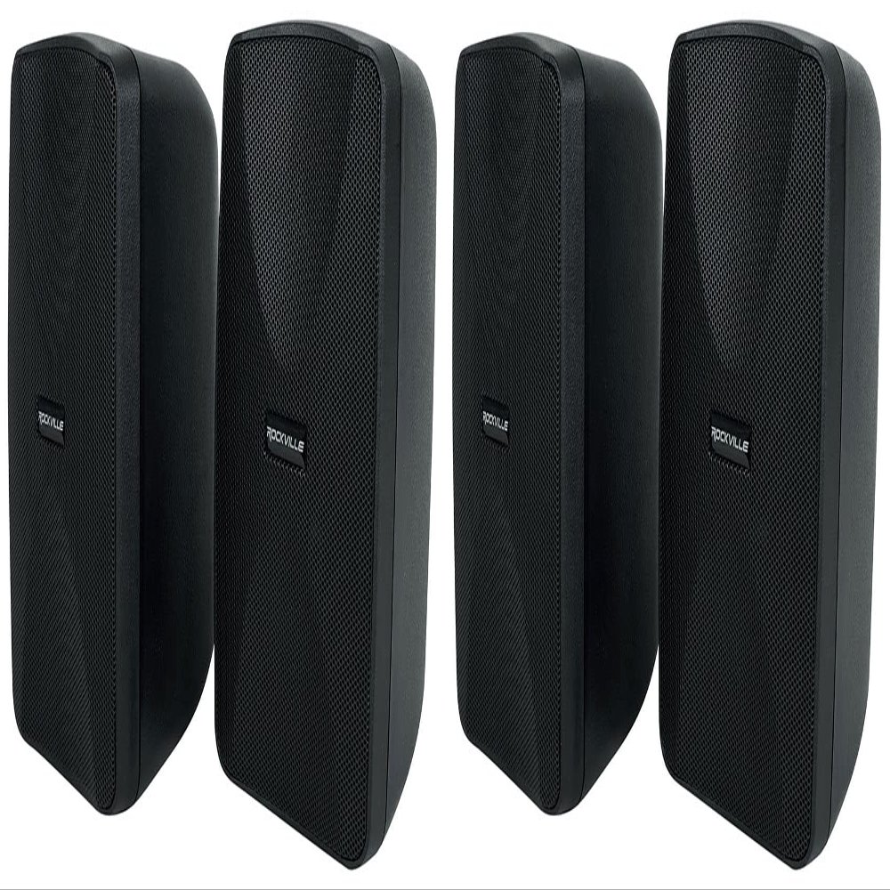 Rockville 4 WET-40B 4" 70V Commercial Indoor/Outdoor Wall Speakers Black Swivel