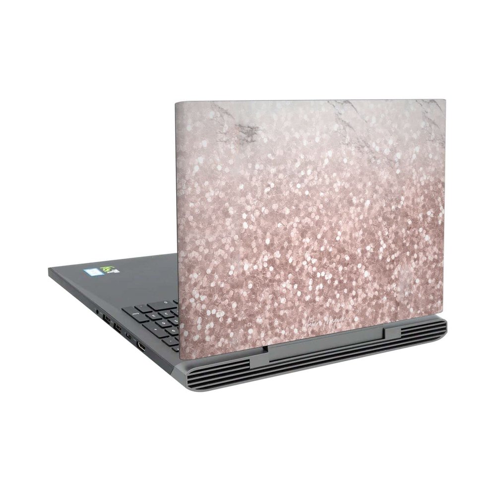 Head Case Designs Officially Licensed Nature Magick Sparkling Rose Gold 2 Rose Gold Marble Glitter Vinyl Sticker Skin Decal Cover Compatible with Dell Inspiron 15 7000 P65F