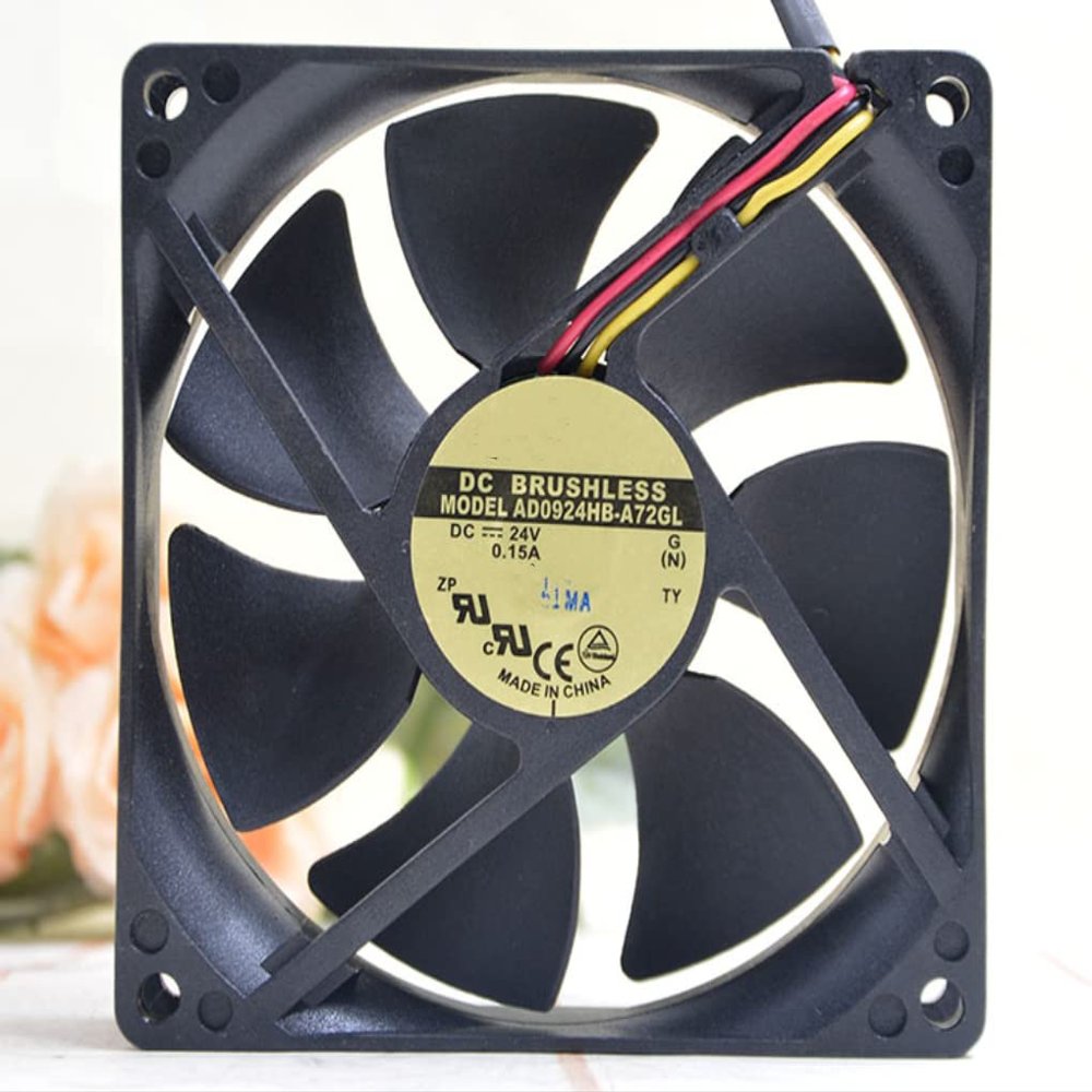 AD0924HB-A72GL 24V 0.15A 3.6W 2900RPM 56.06CFM 90X90X25MM 3-Wire Cooling Fan