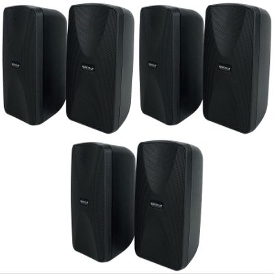 Rockville 6 WET-40B 4" 70V Commercial Indoor/Outdoor Wall Speakers Black Swivel