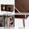 affeivul Mid-Century Modern Record Player Stand, Vinyl Record Storage Table with Wood Legs, Turntable Stand, Record Holder Holds Up to 300 Albums, for Living Room, Bedroom view 3