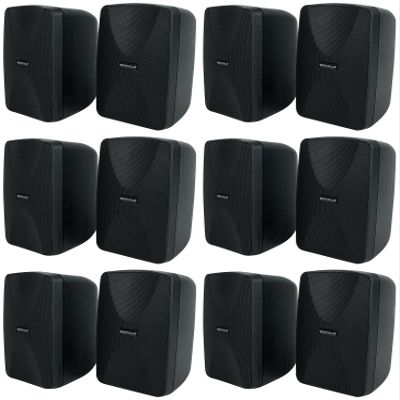 Rockville 12 WET-40B 4" 70V Commercial Indoor/Outdoor Wall Speakers Black Swivel