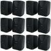 Rockville 12 WET-40B 4" 70V Commercial Indoor/Outdoor Wall Speakers Black Swivel view 1