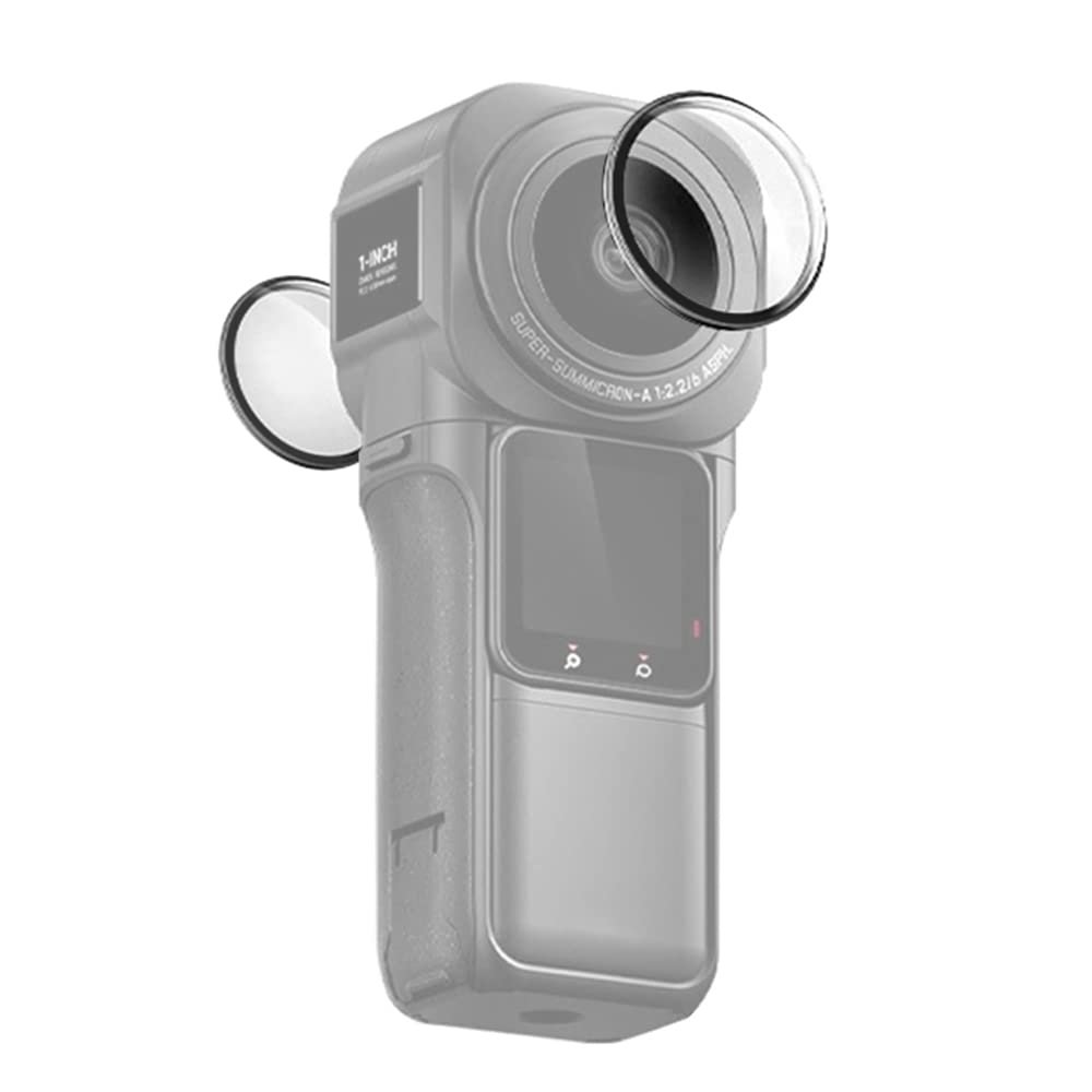 Andoer 2 Pieces Panoramic Camera Lens Protectors Protective Lens Cap Compatible with Insta360 ONE RS Camera 1 Inch 360 Edition