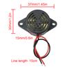 MEETOOT Piezo Electric Tone Buzzer Alarm DC 3-24V 30x15mm High Decibel Continuous Sounder Electronic Buzzer Alarm for Physics Circuits Continuous Sound view 2