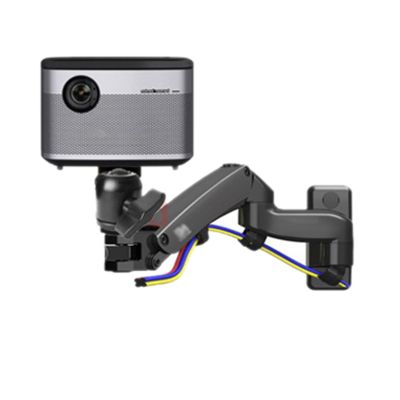 Projector Shelf Universal Projector Wall Mount Gas Spring Full Motion 2-7kg Mini Projector Mount Small Projector Holder with 6mm Screw Projector Stand Office Projector Stand (Color : Brass)