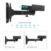ARZARF Speaker Wall Mount Bracket Monitor Speaker Shelf Surround Audio Wall Mount Bracket Study Cafe Speaker Bracket Tray Wall Mount Bracket (Size : Wall-Hung Large Tray (Pair)) view 3