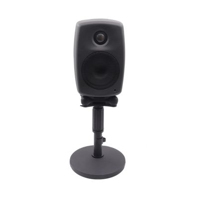 ARZARF Audio Bracket Speaker Desktop Bracket Can Lift Metal Tripod Base Shock Absorption (Color : Brass)