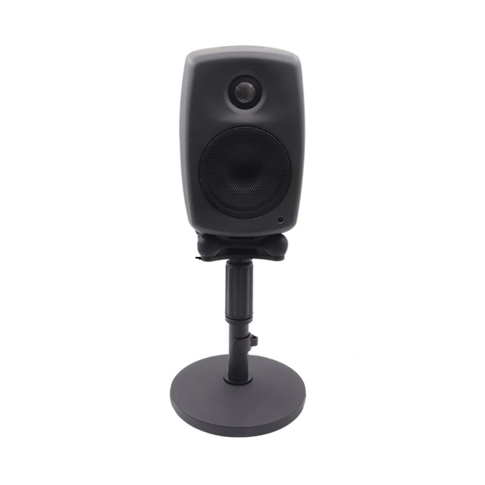 ARZARF Audio Bracket Speaker Desktop Bracket Can Lift Metal Tripod Base Shock Absorption (Color : Brass)