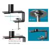 ARZARF Speaker Bracket Adjustable Table Clip Speaker Bracket 10-15 Fine-Tuning Audio Bracket Lifting Height Monitor Speaker view 3