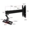 ARZARF Lengthened and Thickened Speaker Wall Mount Bracket Can Be Rotated and Can Be Adjusted to Tilt The Speaker Mounting Bracket (Color : D) view 2