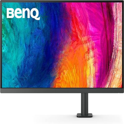 BenQ PD3205UA 32-inch Ergo Arm 4K Monitor, UHD, sRGB, Rec.709, HDR10, IPS, AQCOLOR Technology, USB-C, Factory-Calibrated, Hotkey Puck G2, KVM, Color Mode, DualView, Gray