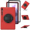 AdirMi Case for Samsung Galaxy Tab S7 FE 12.4 Inch 2021 (SM-T730/T733/T735/T736/T738) with S Pen Holder, Dual Layer Full Body Tough Rugged Case with 360 Rotatable Kickstand, Hand Strap,B view 1