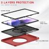 AdirMi Case for Samsung Galaxy Tab S7 FE 12.4 Inch 2021 (SM-T730/T733/T735/T736/T738) with S Pen Holder, Dual Layer Full Body Tough Rugged Case with 360 Rotatable Kickstand, Hand Strap,B view 3