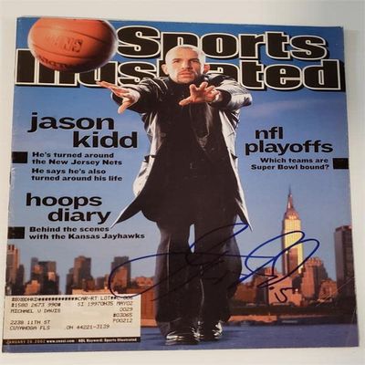 Autograph Warehouse 726147 Jason Kidd Autographed Sports Illustrated New Jersey Nets Magazine