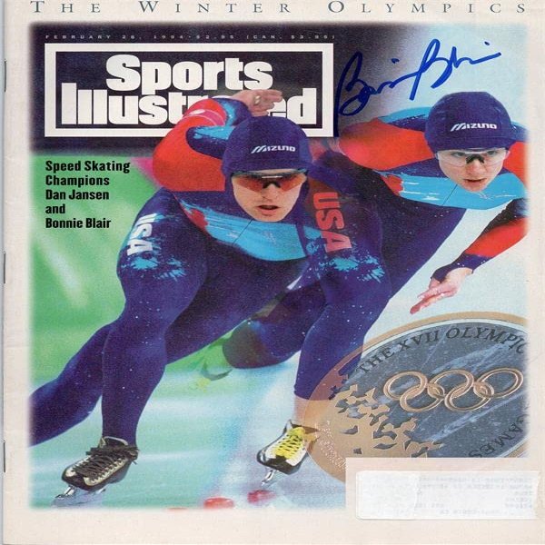 Autograph Warehouse 687565 Bonnie Blair Autographed Sports Illustrated Speed Skating 1994 Olympics Magazine