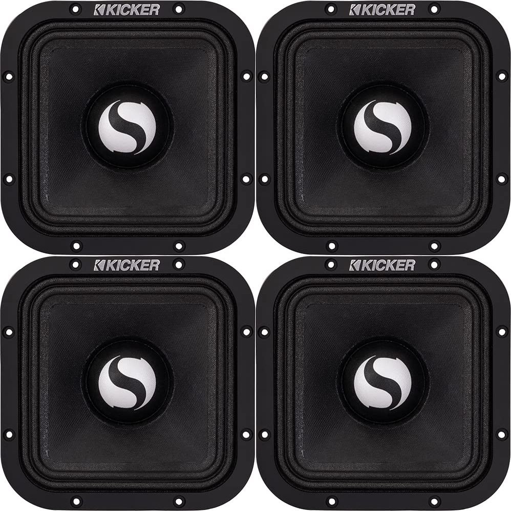 KICKER Speaker Package of 2 Items: Four 7" ST Series P.A Style Midrange Speakers 8-Ohm - 2X 49ST7MR8