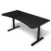 Arozzi Arena Ultrawide Curved Gaming and Office Desk with Full Surface Water Resistant DeskMat Custom Monitor Mount Cable Management Cut Outs Under The Desk Cable Management Netting - Dark Grey view 1
